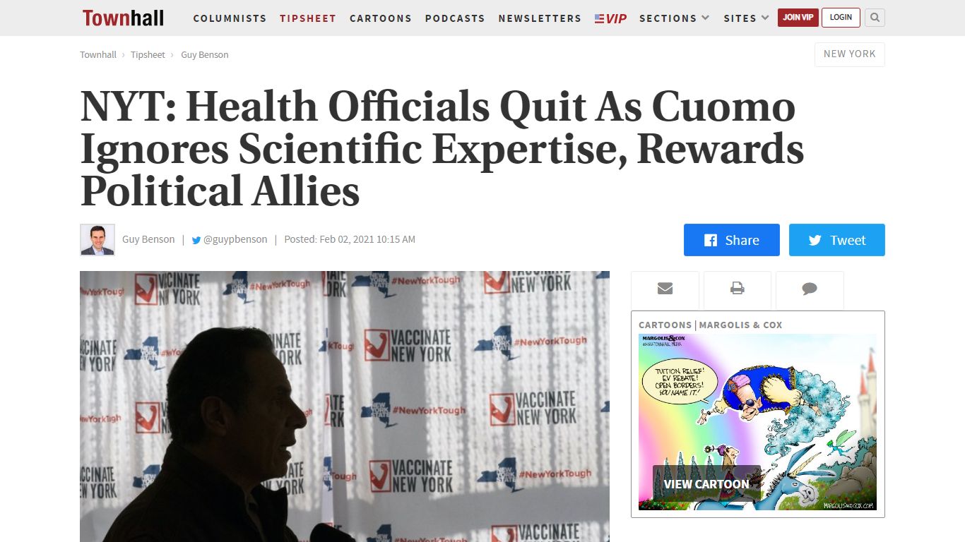 NYT: Health Officials Quit As Cuomo Ignores Scientific Expertise ...