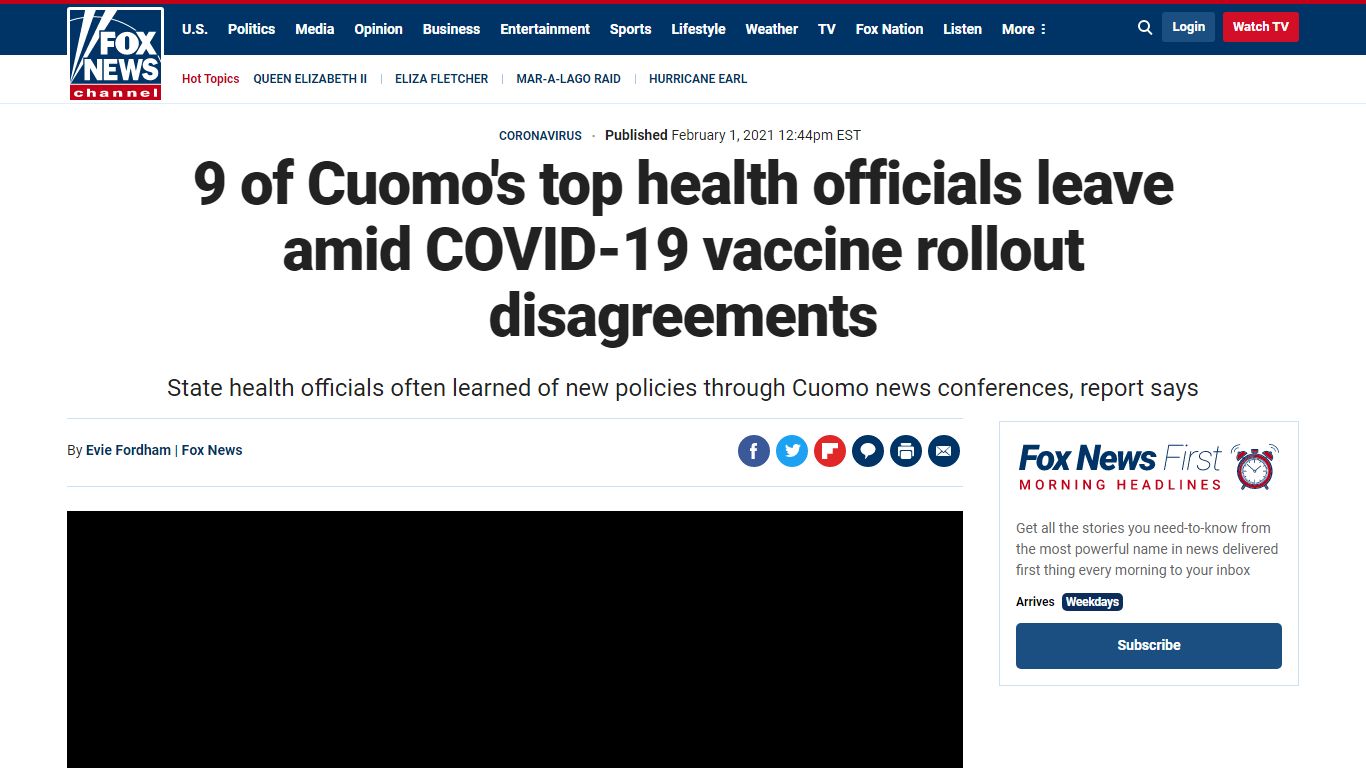 9 of Cuomo's top health officials leave amid COVID-19 vaccine rollout ...