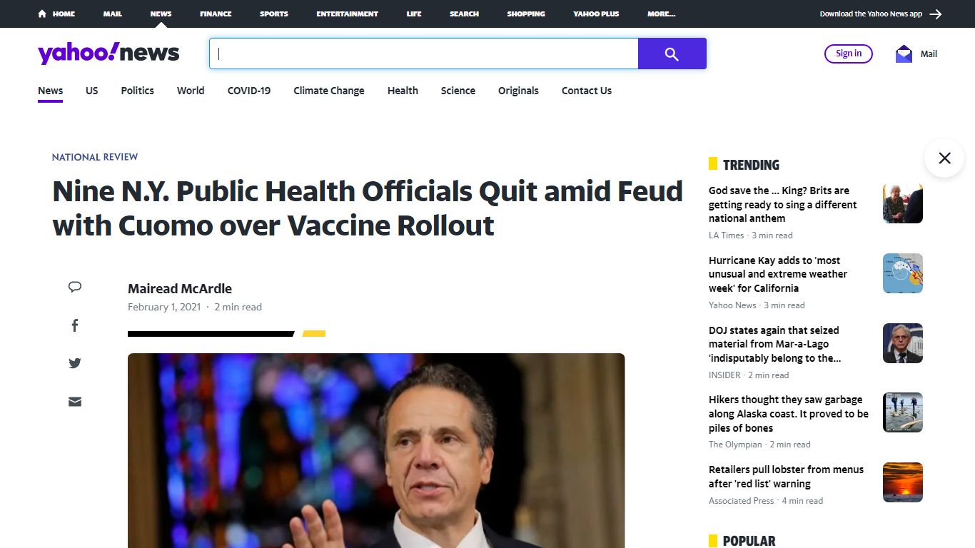 Nine N.Y. Public Health Officials Quit amid Feud with Cuomo over ...